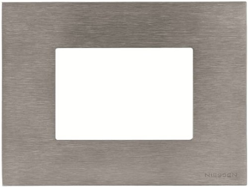 Рамка горизонтальная ABB Niessen Zenit 1-м. 3 мод. N2473 OX металл натуральная сталь картинка